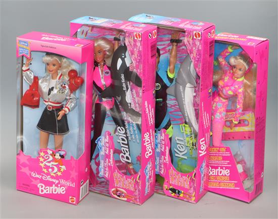 Disney World Barbie, Working Out Barbie, Diving, Ken with Baby Whale, Barbie Baby Whale